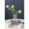 8" Clear Square Glass Table Vase – Modern Minimalist Accent