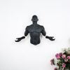 6" x 4" Black Resin Bursting Man Hanging Dimensional Sculpture