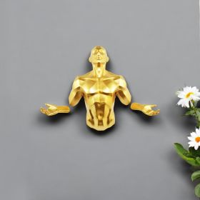 6" x 4" Gold Resin Bursting Man Hanging Dimensional Sculpture