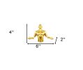 6" x 4" Gold Resin Bursting Man Hanging Dimensional Sculpture