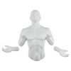 6" x 4" White Resin Bursting Man Hanging Dimensional Sculpture