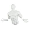 6" x 4" White Resin Bursting Man Hanging Dimensional Sculpture