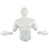 6" x 4" White Resin Bursting Man Hanging Dimensional Sculpture