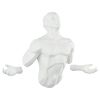 6" x 4" White Resin Bursting Man Hanging Dimensional Sculpture