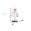 6" White Resin USA Astronaut Tabletop Sculpture – Modern Space Exploration Accent