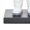 6" White Resin USA Astronaut Tabletop Sculpture – Modern Space Exploration Accent