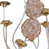 Silver and Rose Gold Metal & Acrylic Flowers Bedside Lamp – Glam Floral Accent
