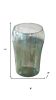 Light Green Glass Abstract Face Vases – Set of Two