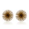 Set of Two Gold Iron Decorative Spiky Sphere Tabletop Sculptures