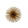 Set of Two Gold Iron Decorative Spiky Sphere Tabletop Sculptures
