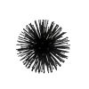 Set of Two Black Iron Decorative Spiky Sphere Tabletop Sculpture