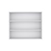 36" White Wood Three‑Tier Floating Shelf – Modern Wall‑Mounted Storage & Display