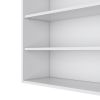 36" White Wood Three‑Tier Floating Shelf – Modern Wall‑Mounted Storage & Display