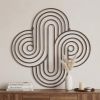 Bronze Metal Abstract Geometric Hanging Dimensional Sculpture – Modern Wall Art