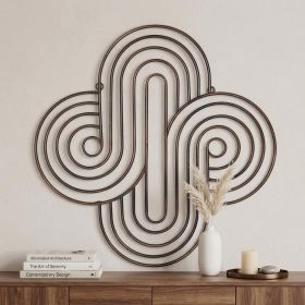 Bronze Metal Abstract Geometric Hanging Dimensional Sculpture – Modern Wall Art