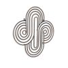 Bronze Metal Abstract Geometric Hanging Dimensional Sculpture – Modern Wall Art