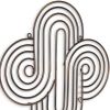Bronze Metal Abstract Geometric Hanging Dimensional Sculpture – Modern Wall Art