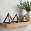 Bronze Metal Pyramid Tabletop Sculptures – Set of Three Geometric Accents