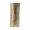 Gold Oval Aluminum Table Vase – Textured Faux Bois Decorative Accent