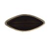 Gold Oval Aluminum Table Vase – Textured Faux Bois Decorative Accent