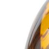 Set of Three Amber Abstract Swirl Glass Decorative Bottles with Stoppers