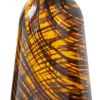 Set of Three Amber Abstract Swirl Glass Decorative Bottles with Stoppers