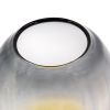 19" Clear & Brown Ombre Glass Table Vase – Modern Art Glass Accent