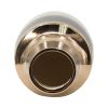 11" Brown & Bronze Striped Ceramic Round Table Vase – Metallic Accent