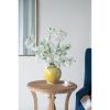 9" Yellow & White Chinoiserie Floral Porcelain Vase – Hand-Painted Plum Detail