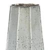 20" Antiqued Silver Glass Cylinder Table Vase – Weathered Statement Accent