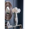 20" Antiqued Silver Glass Cylinder Table Vase – Weathered Statement Accent