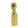 8" Gold Ceramic Modern Abstract Table Vase – Sculptural Accent