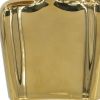 8" Gold Ceramic Modern Abstract Table Vase – Sculptural Accent