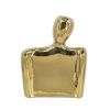 10" Gold Ceramic Table Vase – Electroplated Modern Decorative Accent