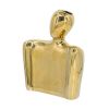 10" Gold Ceramic Table Vase – Electroplated Modern Decorative Accent