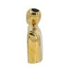 10" Gold Ceramic Table Vase – Electroplated Modern Decorative Accent
