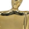 10" Gold Ceramic Table Vase – Electroplated Modern Decorative Accent