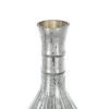 10" Antiqued Silver Glass Round Table Vase