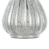 10" Antiqued Silver Glass Round Table Vase