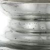 20" Antiqued Silver Etched Floral Glass Vase – Vintage Round Statement