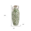 16" Green & White Leaf Ceramic Amphora Vase – Botanical Accent