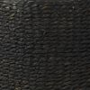 Black Jute Round Pouf Ottoman – Boho Natural Fiber Accent