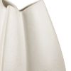 16" Off-White & Tan Color Block Ceramic Table Vase – Textured Geometric Accent