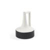 8" Black & White Ombre Ceramic Jug Vase – Modern Accent
