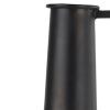 24" Black Metal Jug Vase – Modern Statement Floral Accent