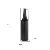 24" Black Metal Jug Vase – Modern Statement Floral Accent