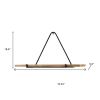 Black & Mango Wood Triangle Wall Shelf Set (3‑Piece)