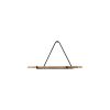 Black & Mango Wood Triangle Wall Shelf Set (3‑Piece)