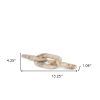 1" Beige Glass Decorative Sculpture