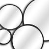 Black Metal Round Cojoined Accent Mirrors – Set of Eight
